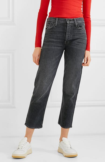 Best High Waisted Jeans: Mother The Tomcat Black High Waisted Jeans