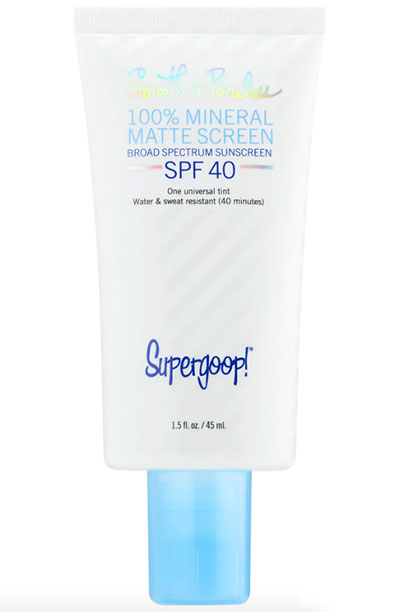 Best Pore Minimizers: Supergoop! 100% Mineral Smooth & Poreless Matte Screen SPF 40 