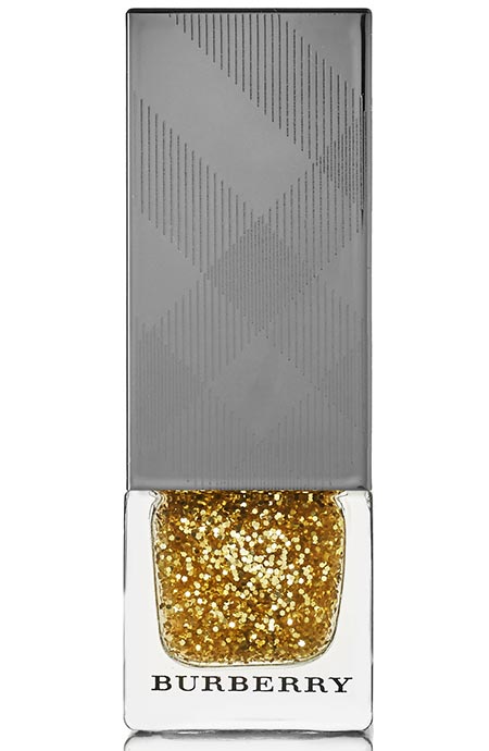 Best Sparkly/ Glitter Nail Polishes: Burberry Beauty Nail Polish in Gold Glitter