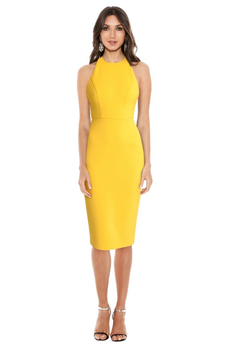 alex perry aileen open back lady dress colour yellow engagement party dresses
