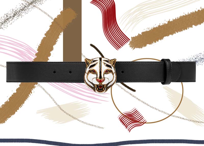 Best Gucci Belts for Women of All Time: Gucci Leather Belt with Feline Head