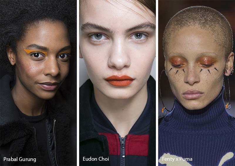 Fall/ Winter 2017-2018 Makeup Trends: Orange Eyeshadow or Lipstick