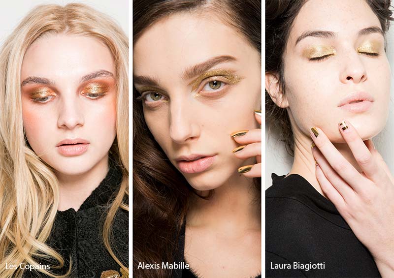 Fall/ Winter 2017-2018 Makeup Trends: Gold Eyeshadow