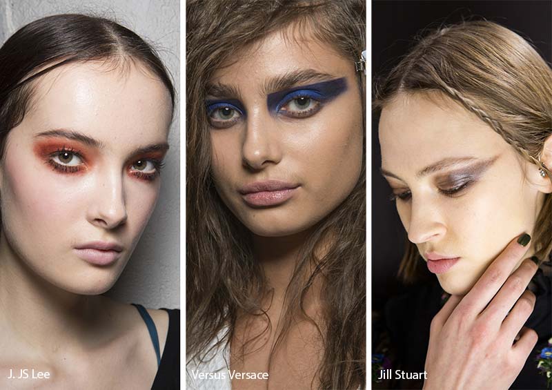 Fall/ Winter 2017-2018 Makeup Trends: One-Tone Eyeshadow With Unblended Edges