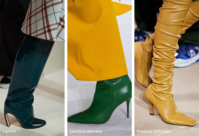 Fall/ Winter 2020-2021 Shoe Trends: Colorful Leather Boots