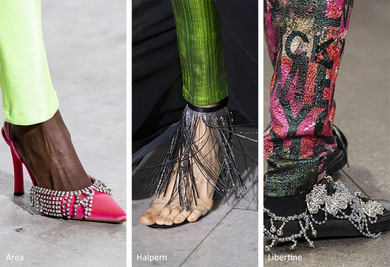 Fall/ Winter 2020-2021 Shoe Trends: Shoes with Blingy Fringe