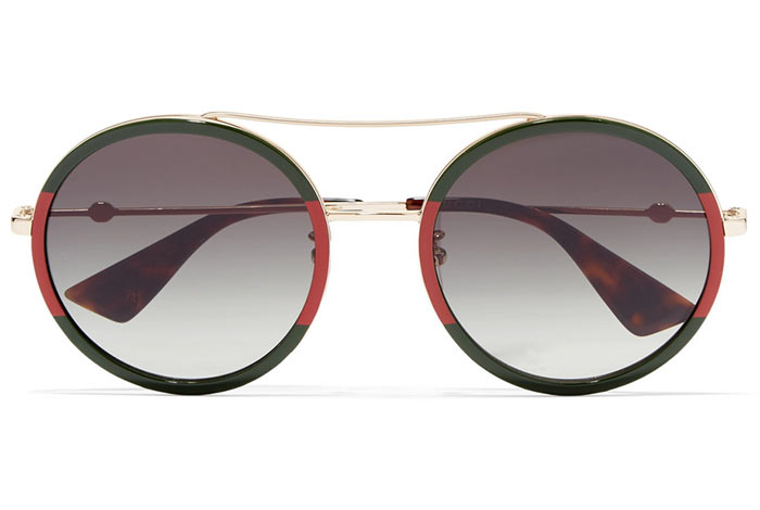 Best Round Sunglasses for Women: Gucci Two-Tone Round Sunglasses