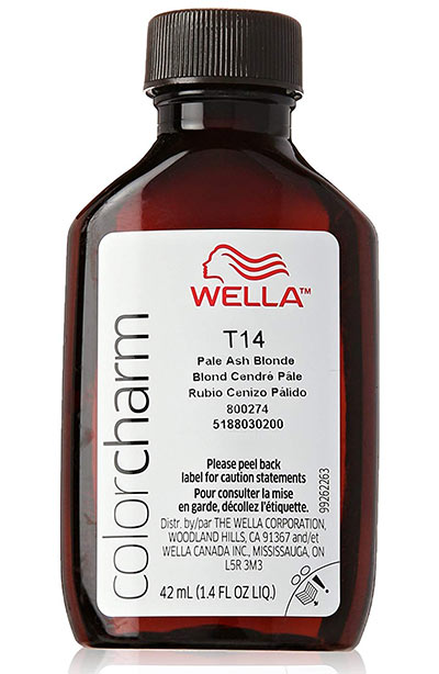 Best Hair Toners for Colored Hair: Wella T14 Pale Ash Blonde Color Charm Toner