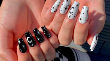60 photos of nails decorated in black and white to explore the shades