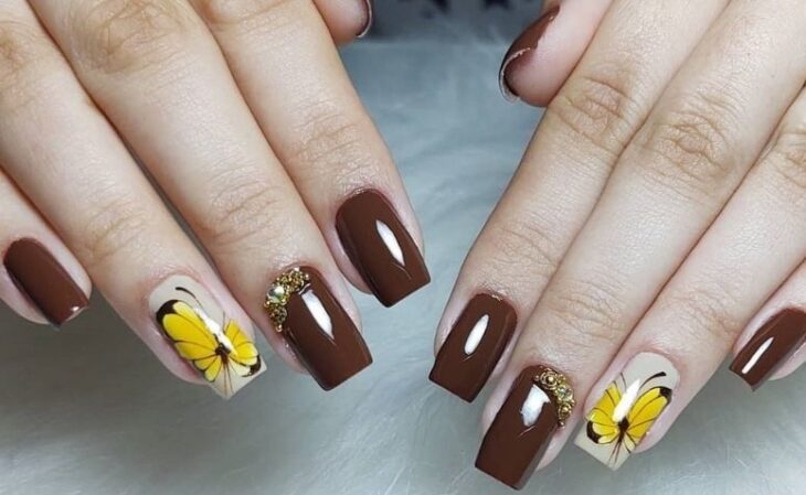 brown nails 17