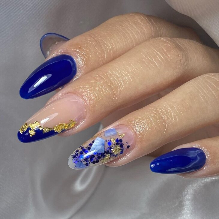 Encapsulated almond-shaped nails