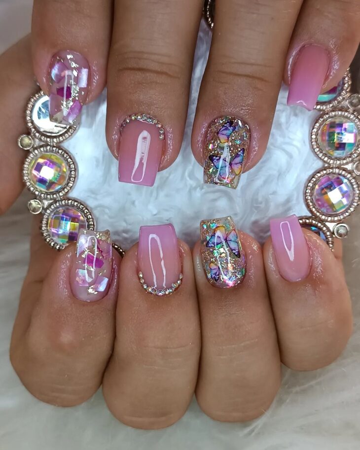 glitter encapsulated nails 34